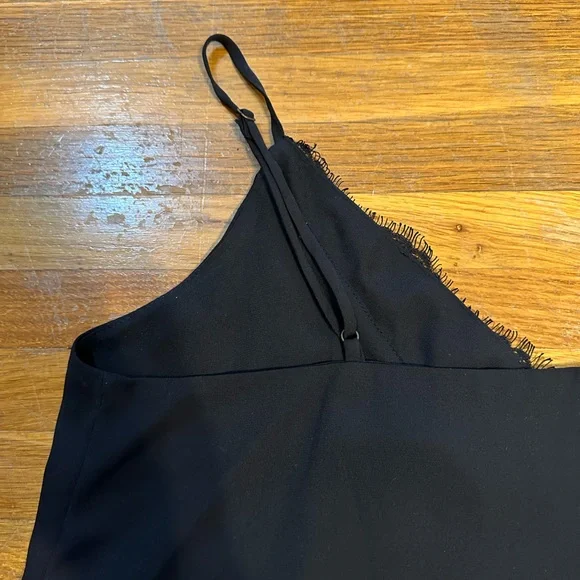 *last chance* Socialite | Women’s black tank top with lace v-neck - Picture 9 of 16